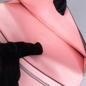HERMES BEARN LONG WALLET CHEVRE MYSORE 3Q ROSE SAKURA SHW STAMP T