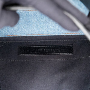 BALENCIAGA NAVY CABAS SMALL TOTE IN BLUE COATED CANVAS
