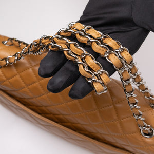 CHANEL VINTAGE FLAP BAG CARAMEL LAMBSKIN SHW