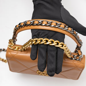 CHANEL 19 WALLET ON CHAIN LAMBSKIN CARAMEL MULTICOLOUR HARDWARE(MICROCHIP))