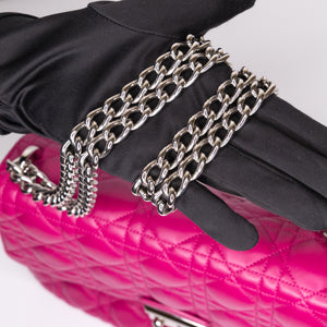 CHRISTIAN DIOR MISS DIOR SHOULDER BAG LAMBSKIN HOT PINK