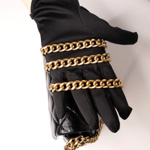 CHANEL GIANT CC LOGO FLAP BAG LAMBSKIN BLACK GHW