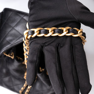 CHANEL SMALL 25 HANDBAG GRAINED CALFSKIN BLACK GHW (MICROCHIP)