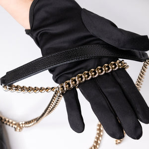 CHANEL BOY WALLET ON CHAIN CAVIAR BLACK GHW