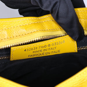 BALENCIAGA SMALL CLASSIC CITY CROSSBODY BAG YELLOW GHW