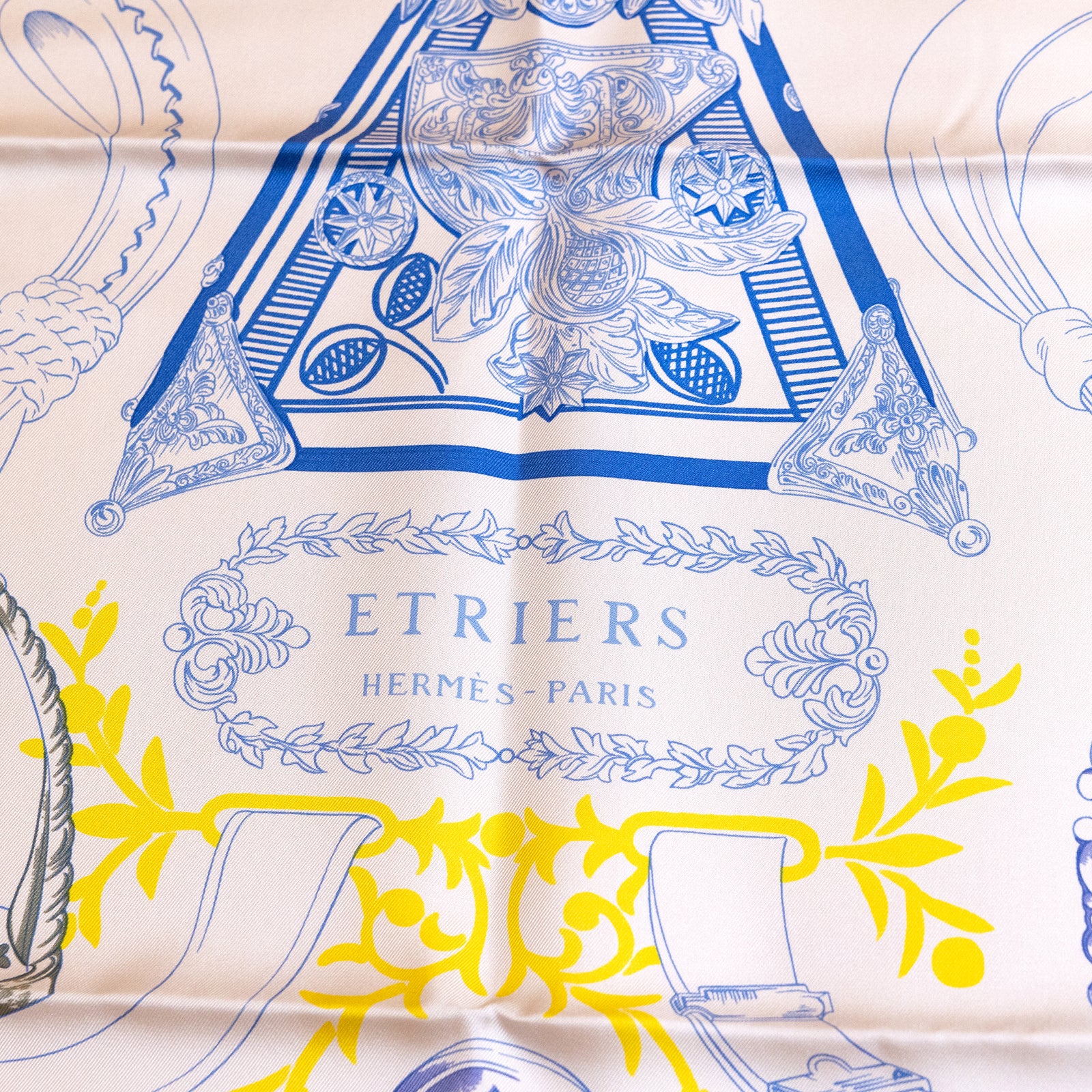 HERMES ETRIERS SILK SCARF 90CM