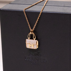 HERMES AMULETTE NECKLACE ROSE GOLD