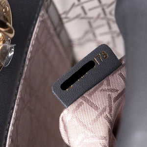 CHRISTIAN DIOR MY ABC DIOR SMALL LADY DIOR LAMBSKIN GREY GHW