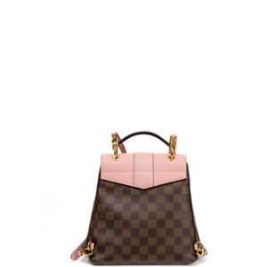 LOUIS VUITTON CLAPTON DAMIER EBENE PINK LEATHER BACKPACK