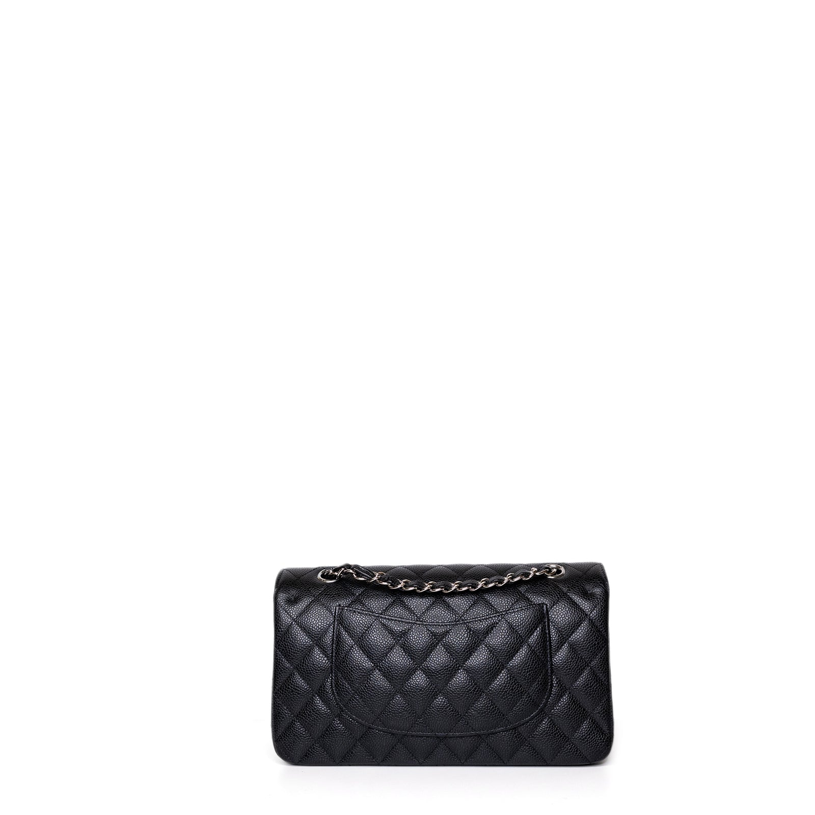 CHANEL CLASSIC FLAP MEDIUM BLACK CAVIAR LEATHER SHW
