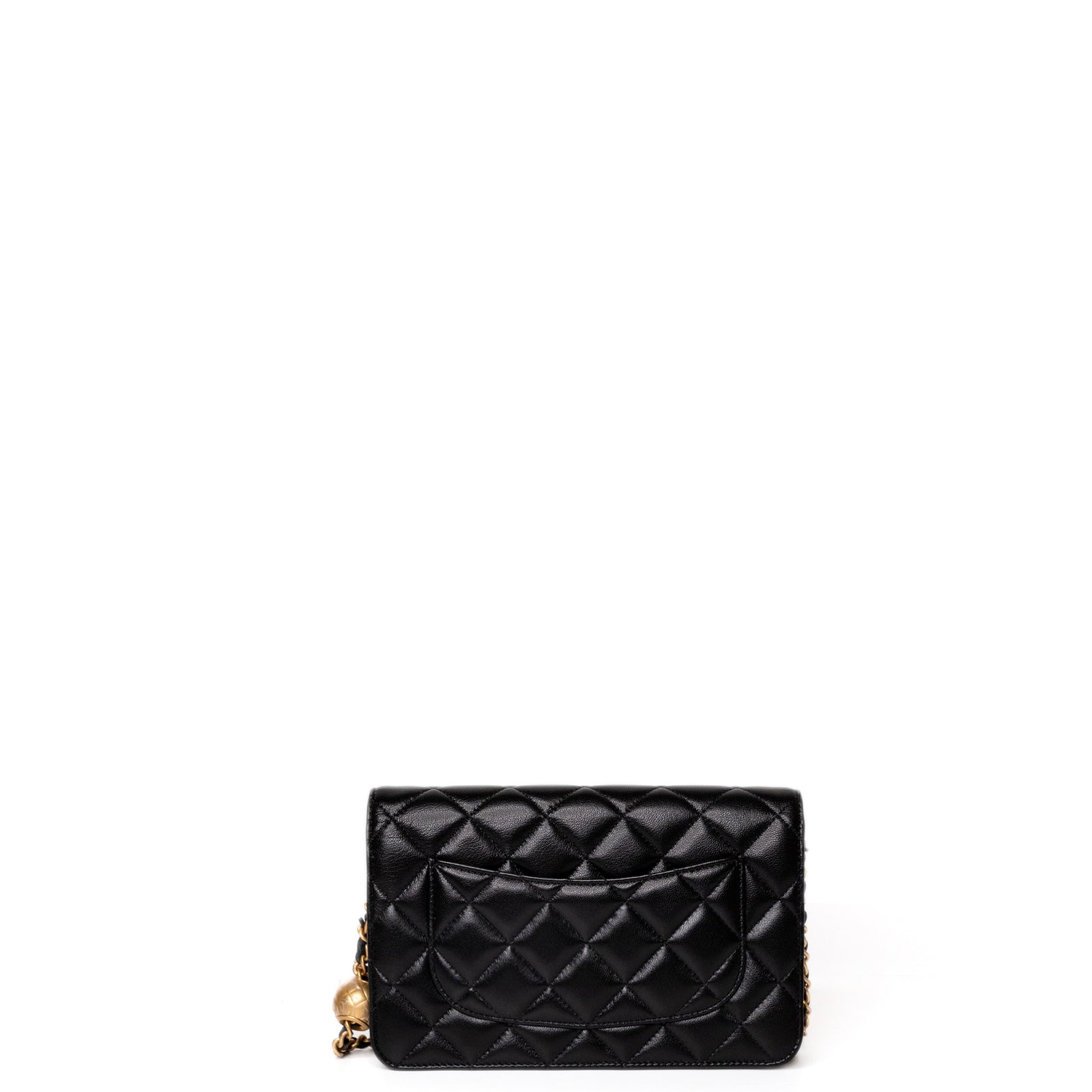 CHANEL 25A PEARL CRUSH WALLET ON CHAIN LAMBSKIN LEATHER GHW (MICROCHIP)