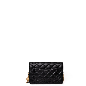 CHANEL 25A PEARL CRUSH WALLET ON CHAIN LAMBSKIN LEATHER GHW (MICROCHIP)