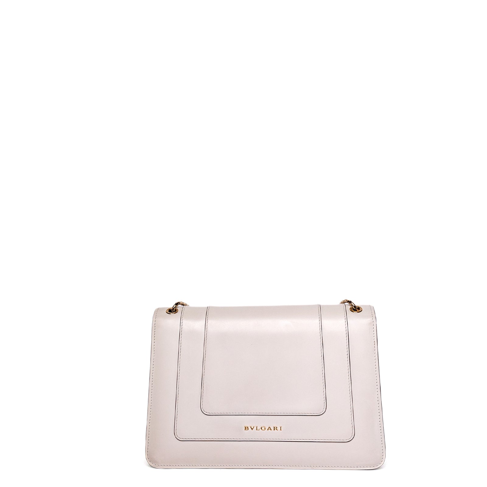 BVLGARI SEPRENTI FOREVER SHOULDER BAG WHITE GHW