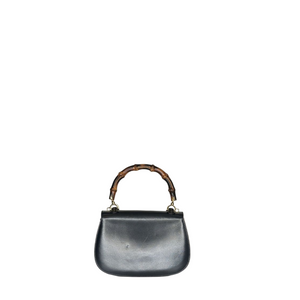 GUCCI BAMBOO 1947 SMALL TOP HANDLE BAG IN BLACK LEATHER