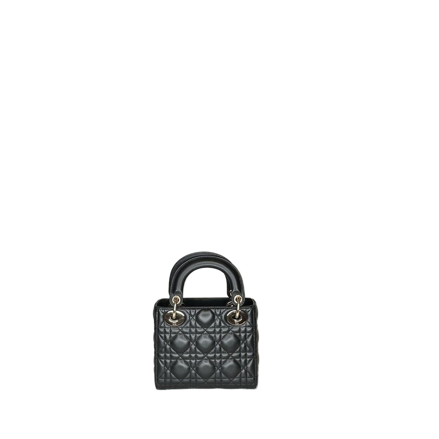CHRISTIAN DIOR MINI LADY DIOR BAG BLACK GHW
