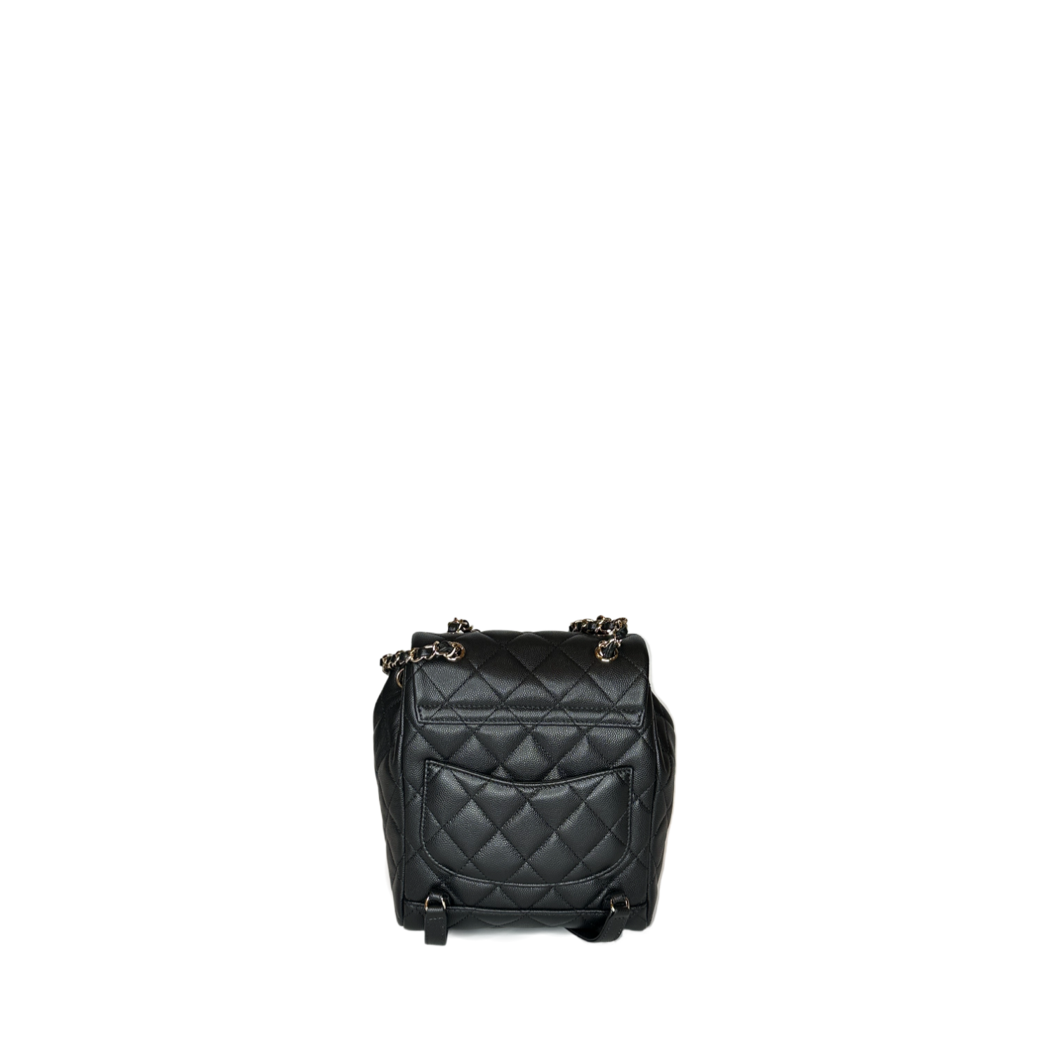 CHANEL 23S QUILTED MINI BACKPACK CAVIAR BLACK LGHW