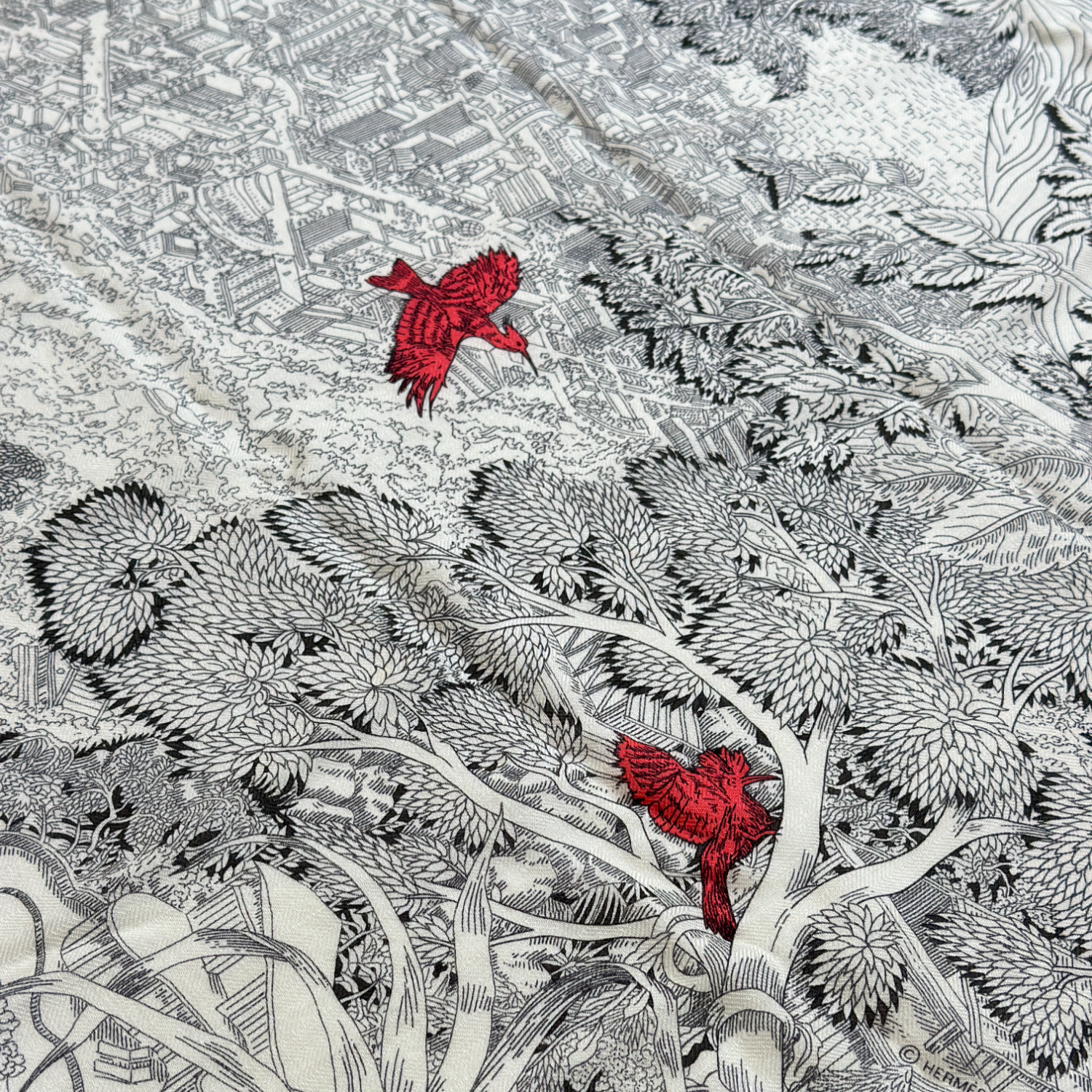 HERMES RETOUR A LA NATURE SHAWL 140*140CM