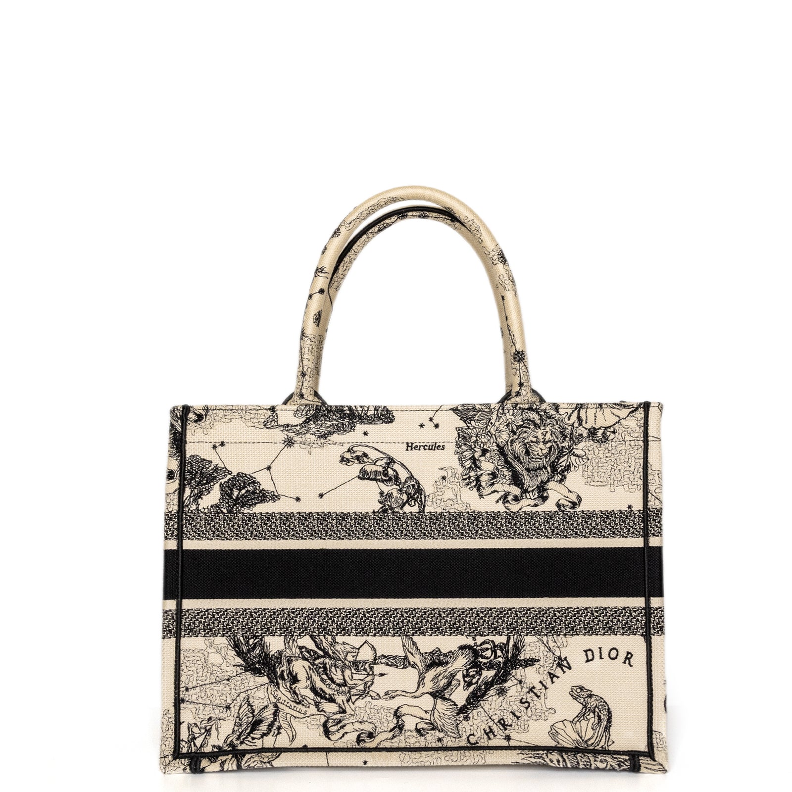 DIOR MEDIUM BOOK TOTE TOILE DE JOUY ZODIAC EMBROIDERY