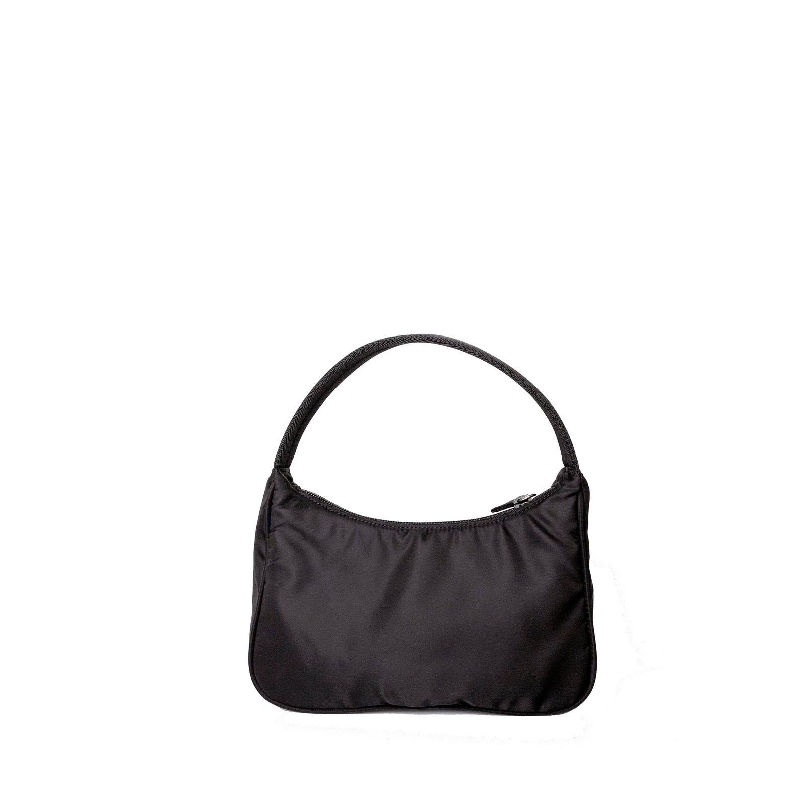 PRADA BLACK NYLON HOBO BAG