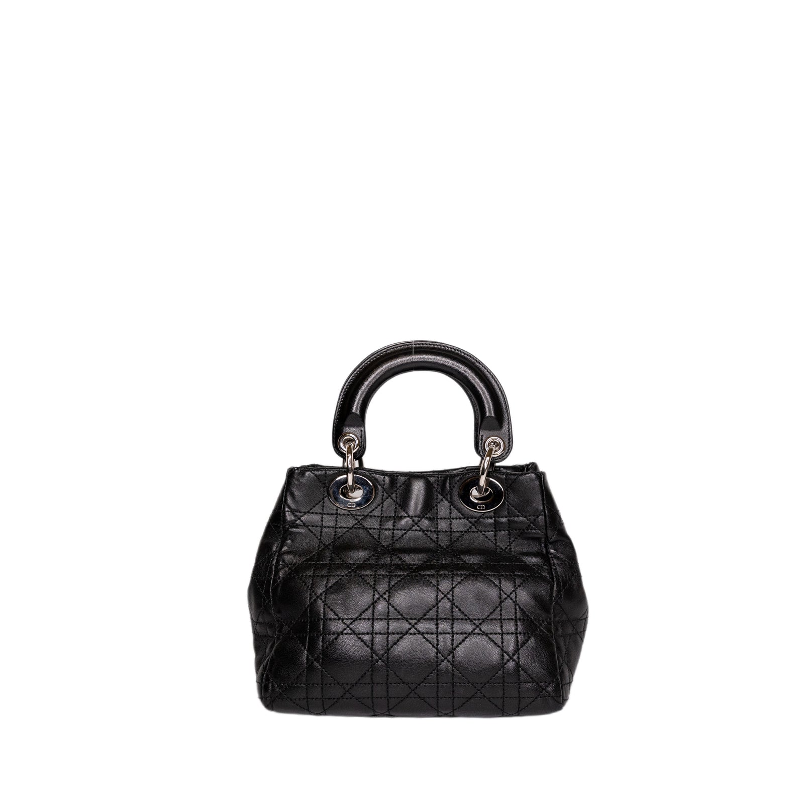 CHRISTIAN DIOR VINTAGE LADY DIOR TOTE BAG BLACK SHW