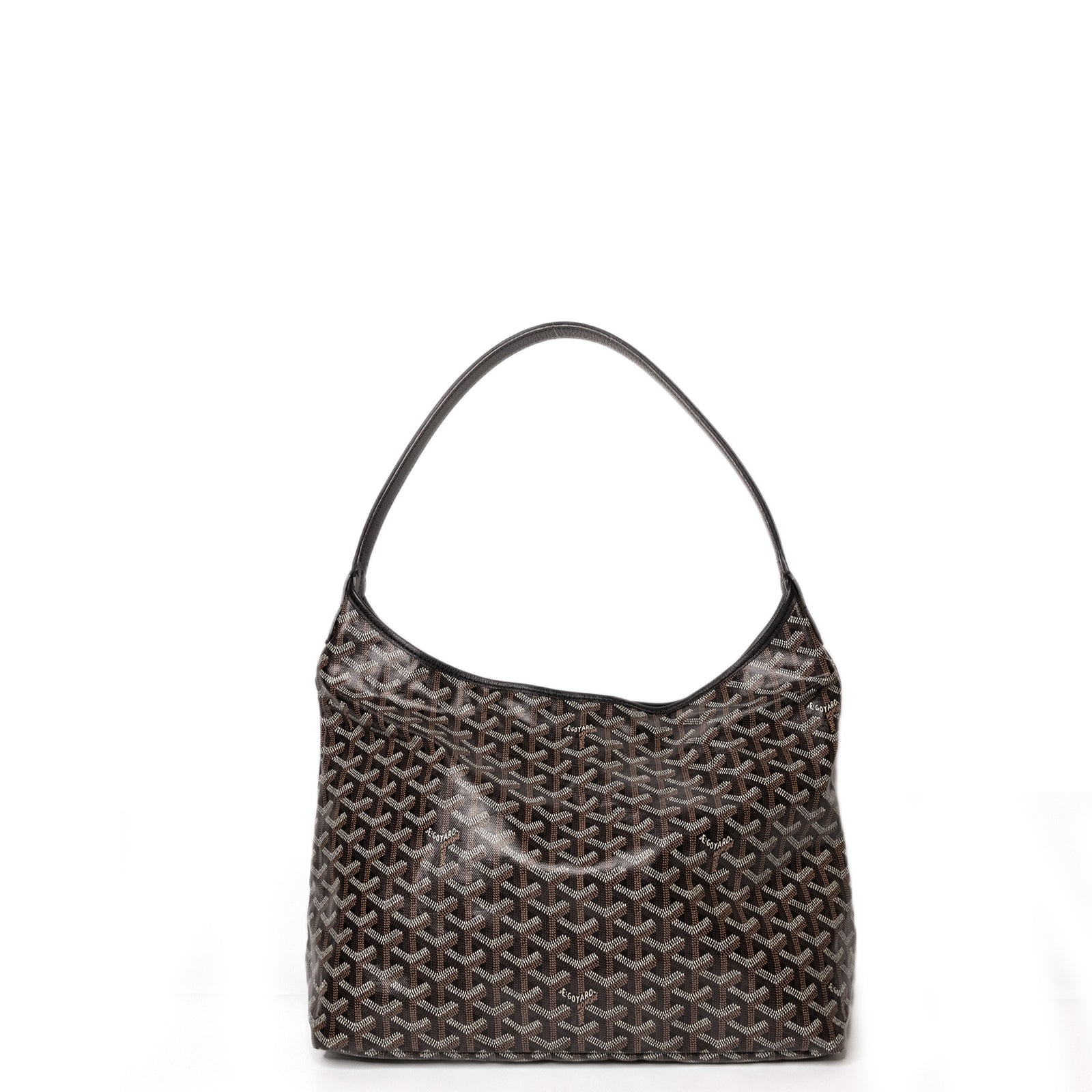 GOYARD BOHEME HOBO PM BAG GOYARDINE CANVAS BLACK SHW