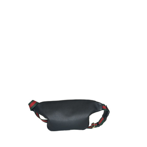 GUCCI SHERRY LINE LEATHER WAIST BAG BLACK