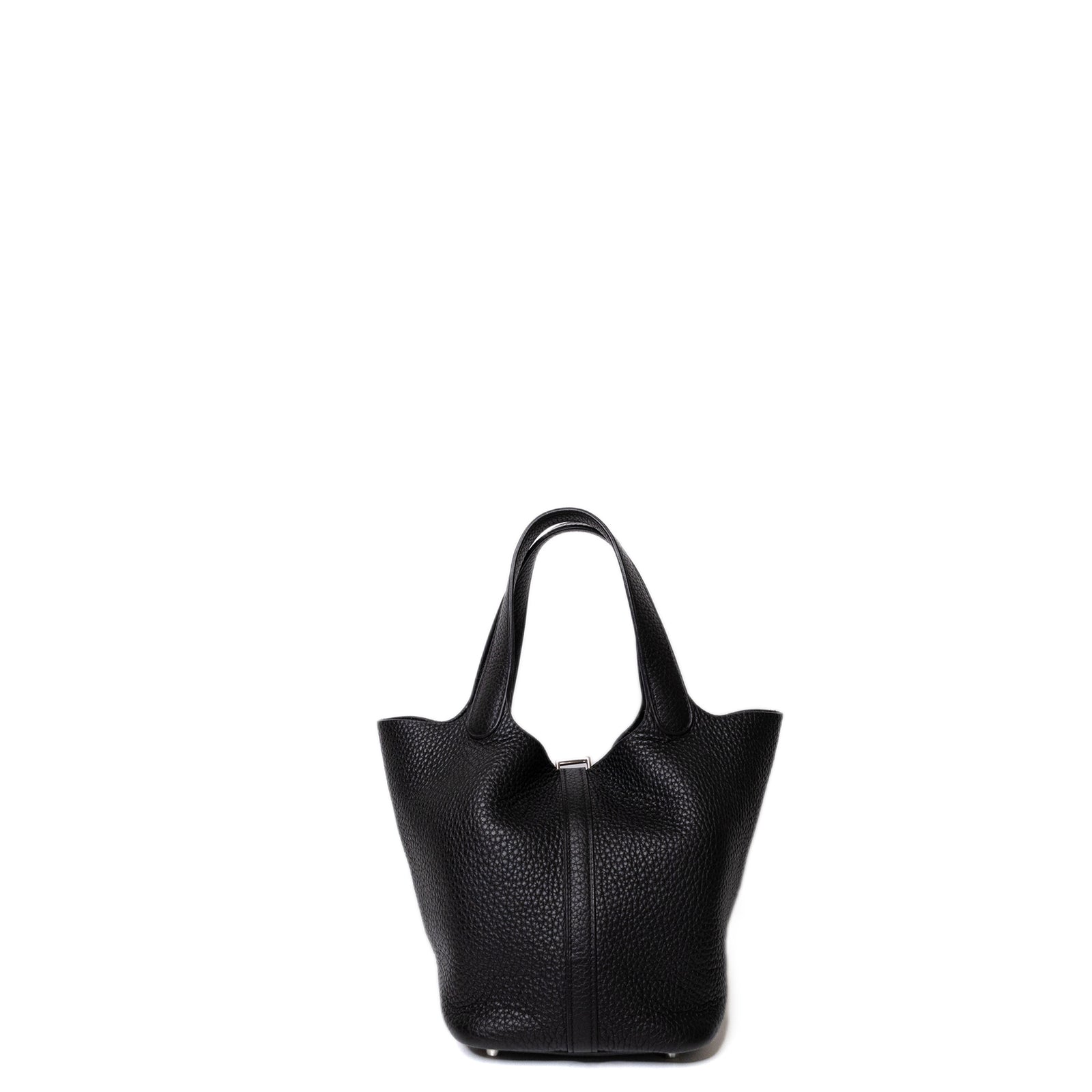 HERMES PICOTIN 18 LOCK BAG CLEMENCE BLACK SHW STAMP Y