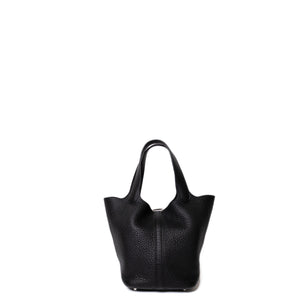 HERMES PICOTIN 18 LOCK BAG CLEMENCE BLACK SHW STAMP Y