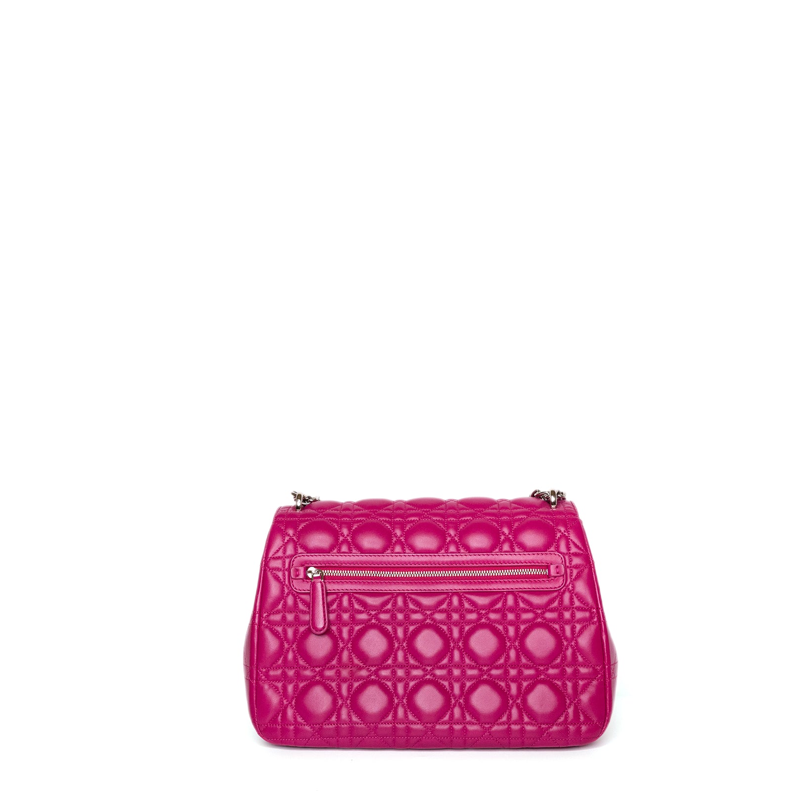 CHRISTIAN DIOR MISS DIOR SHOULDER BAG LAMBSKIN HOT PINK