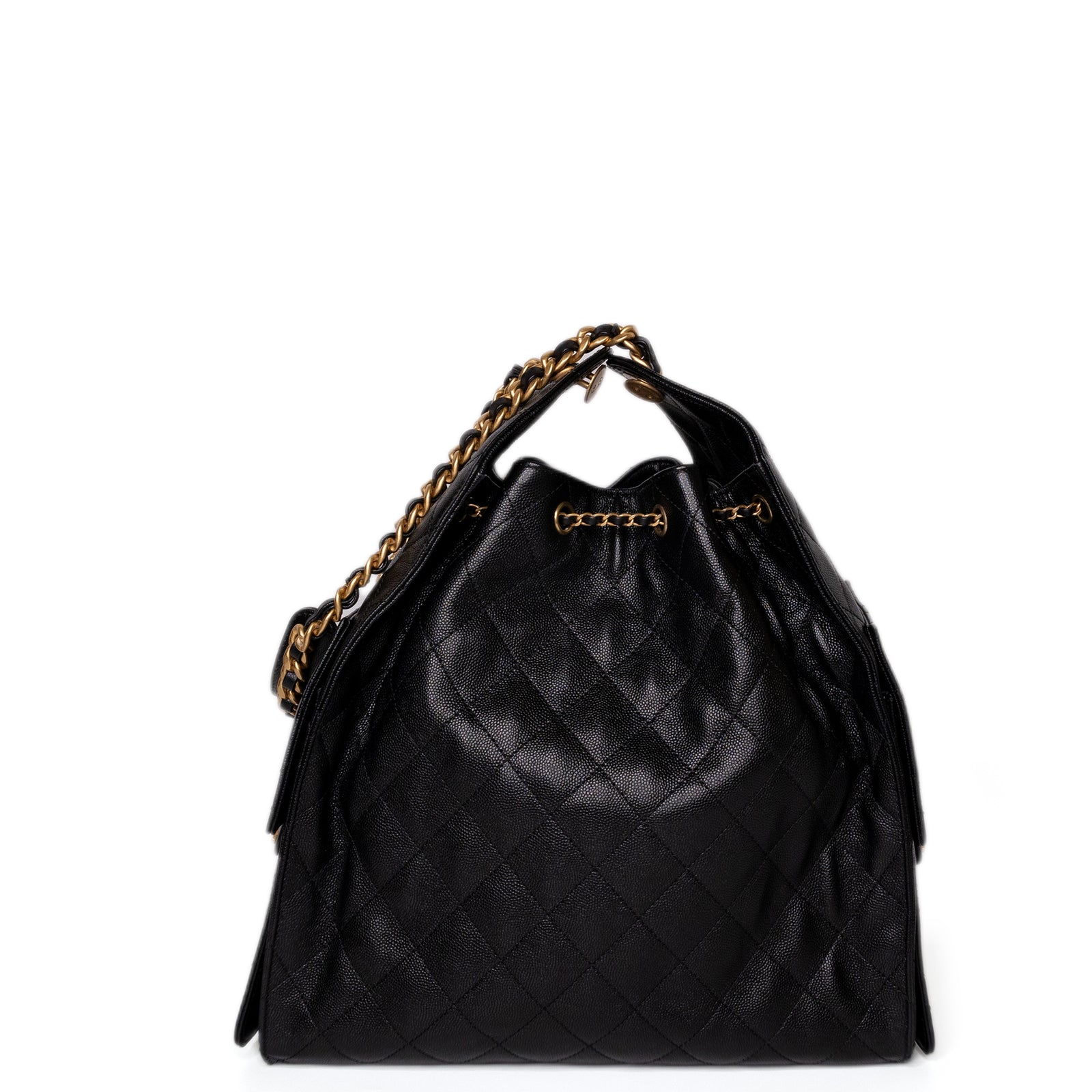CHANEL 25 MEDIUM BAG CAVIAR LEATHER GHW
