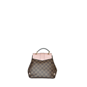 LOUIS VUITTON CLAPTON DAMIER EBENE PINK LEATHER BACKPACK