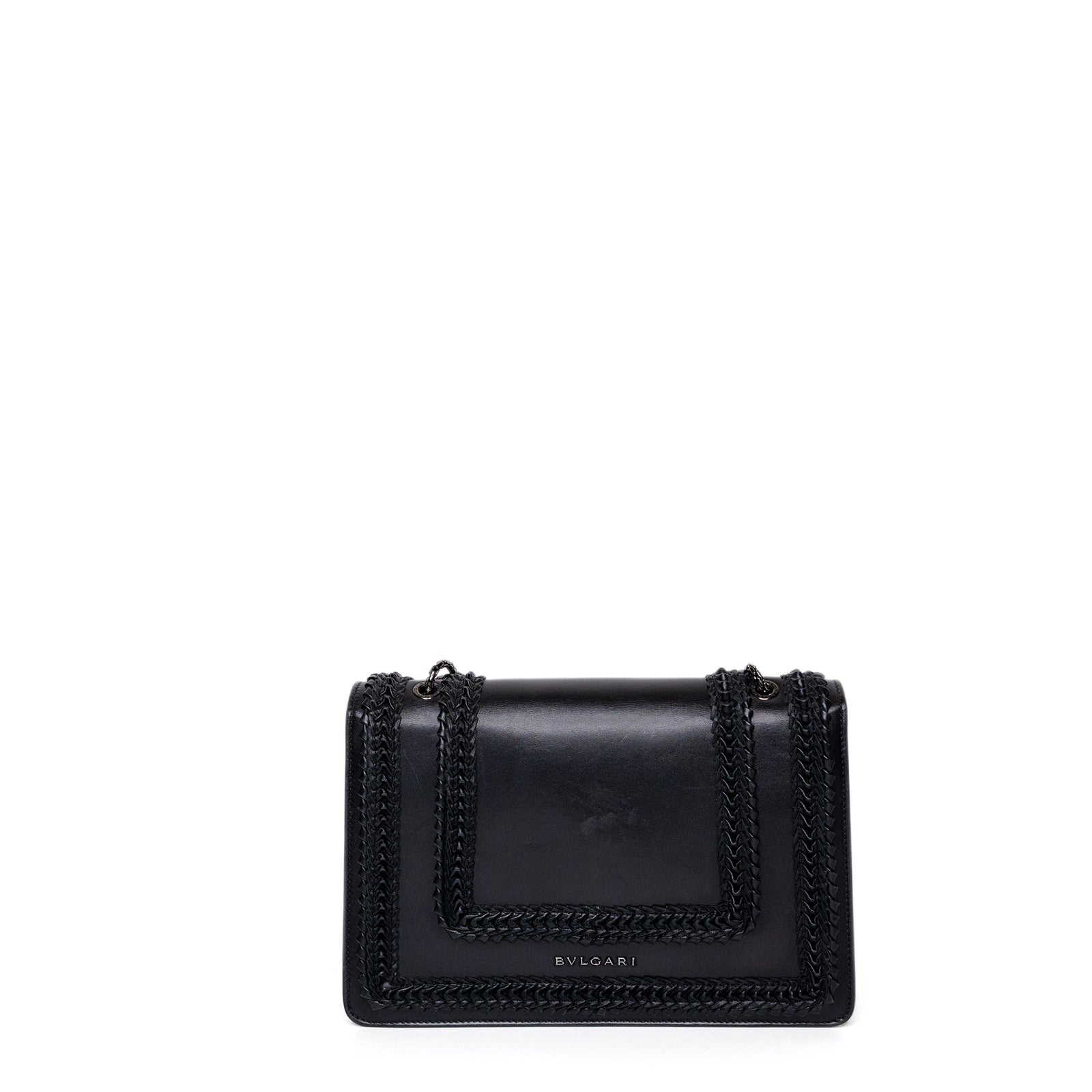 BVLGARI SERPENTI FOREVER SHOULDER BAG BLACK CALFSKIN