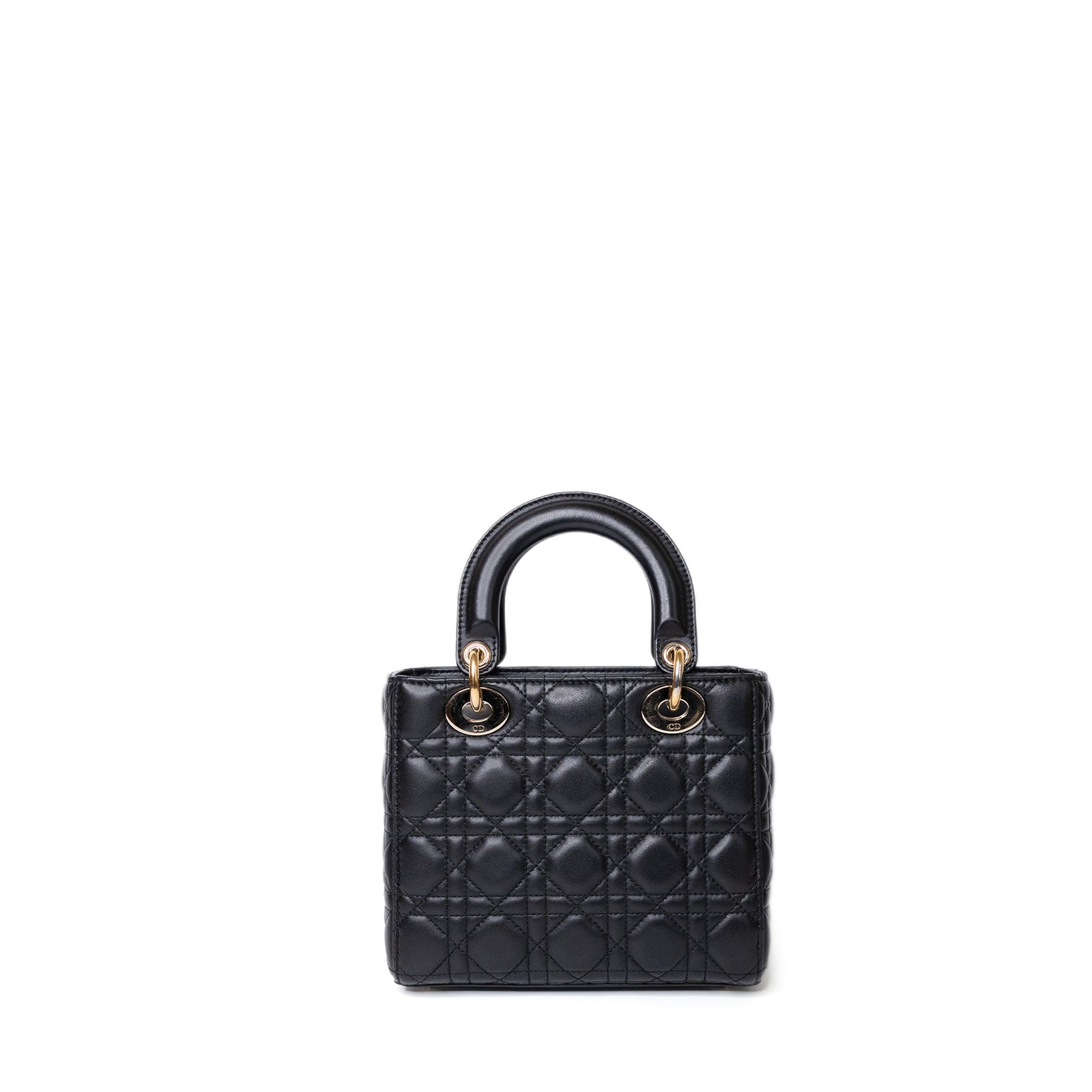 CHRISTIAN DIOR MY ABC DIOR SMALL LADY DIOR LAMBSKIN BLACK GHW