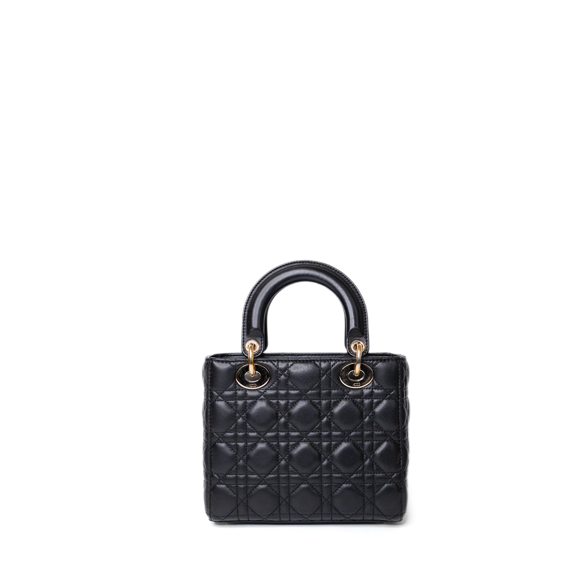CHRISTIAN DIOR MY ABC DIOR SMALL LADY DIOR LAMBSKIN BLACK GHW