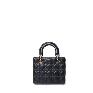 CHRISTIAN DIOR MY ABC DIOR SMALL LADY DIOR LAMBSKIN BLACK GHW