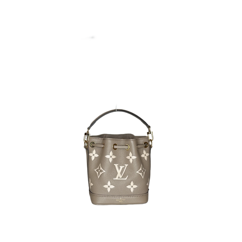 LOUIS VUITTON NANO NOE BICOLOUR MONOGRAM EMPREINTE LEATHER