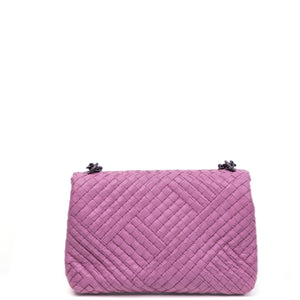 BOTTEGA VENETA OLIMPIA BAG LAVENDER PURPLE BLACK HARDWARE