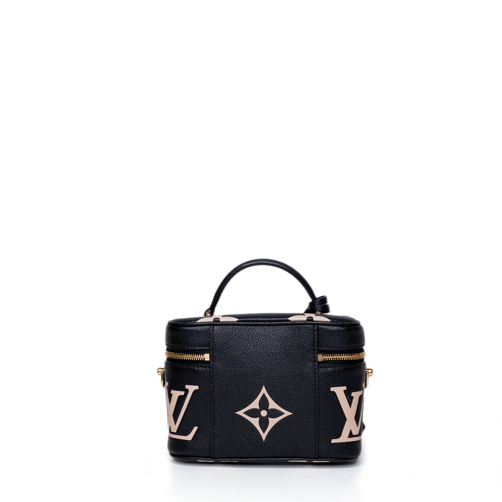 LOUIS VUITTON VANITY PM BLACK/BEIGE CALFSKIN GHW