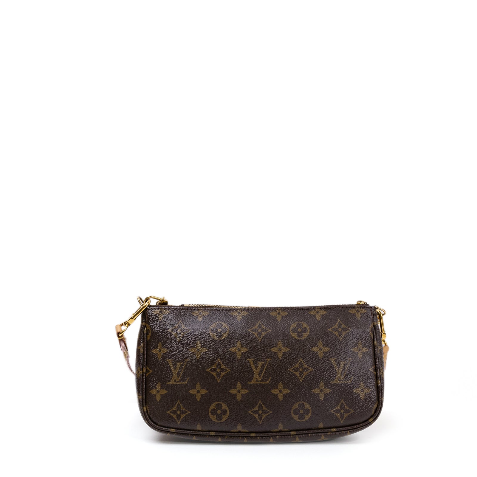 LOUIS VUITTON MULTI POCHETTE ACCESSORIES ROSE MONOGRAM CANVAS GHW