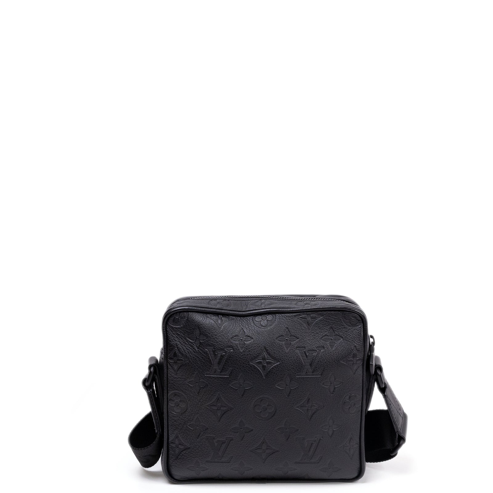 LOUIS VUITTON GETAWAY MESSENGER  BLACK MONOGRAM SHADOW LEATHER BLACK HARDWARE