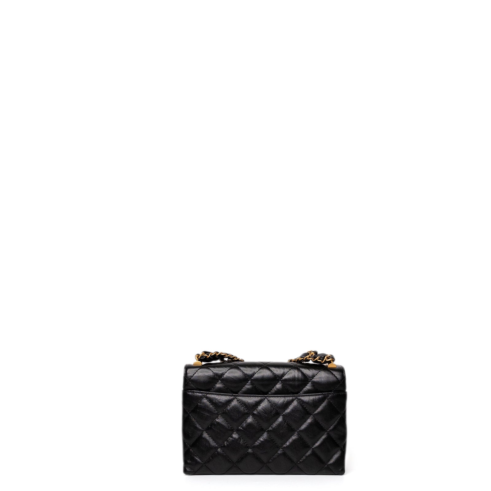 CHANEL 23K SLING SMALL FLAP BAG BLACK CALFSKIN LEATHER GHW