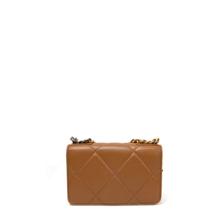 CHANEL 19 WALLET ON CHAIN LAMBSKIN CARAMEL MULTICOLOUR HARDWARE(MICROCHIP))
