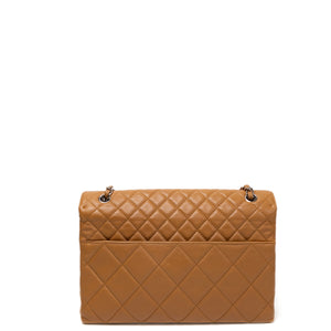 CHANEL VINTAGE FLAP BAG CARAMEL LAMBSKIN SHW