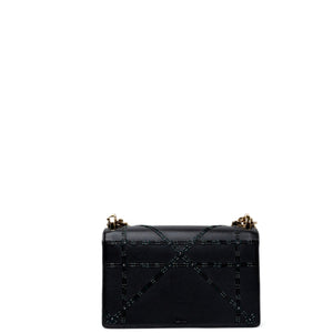 CHRISTIAN DIOR SMALL DIORAMA BLACK CALFSKIN BAG LGHW
