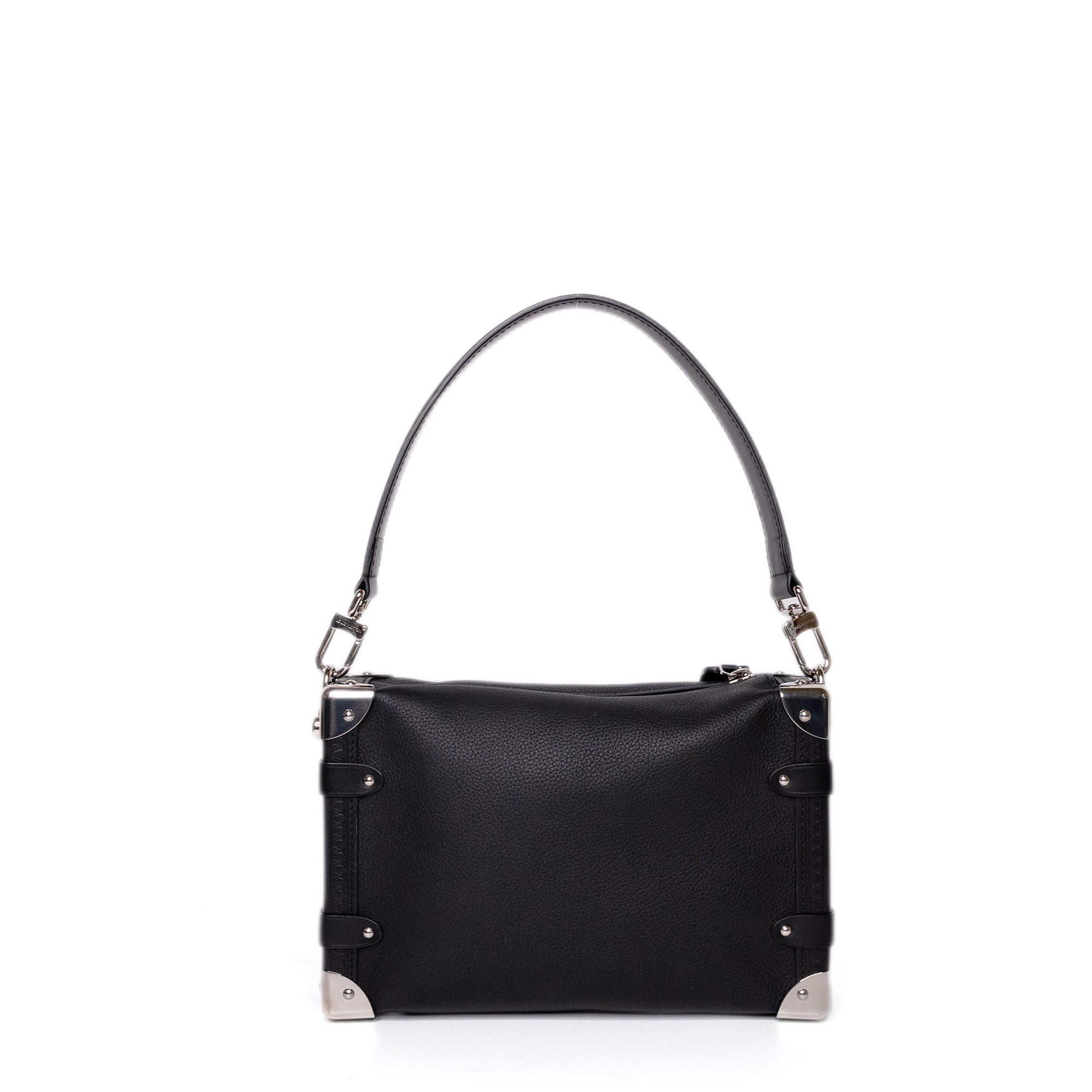 LOUIS VUITTON SIDE TRUNK MM BLACK CALFSKIN LEATHER SHW