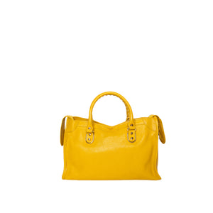 BALENCIAGA SMALL CLASSIC CITY CROSSBODY BAG YELLOW GHW