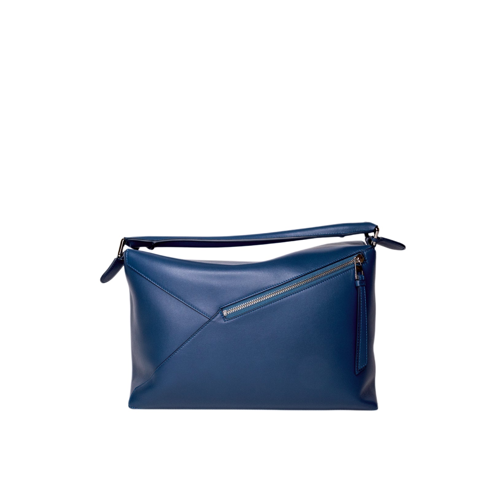 LOEWE LARGE PUZZLE BLUE CALF SKIN LEATHER SHW