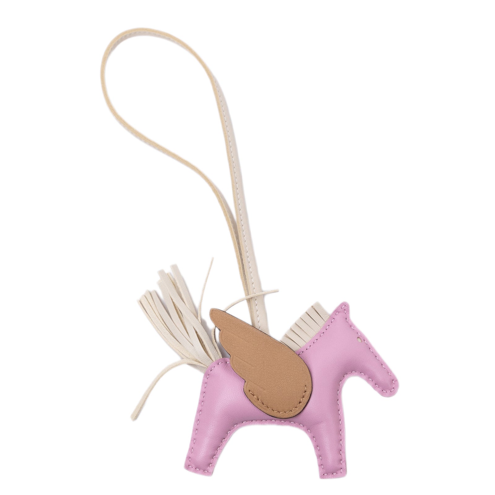 HERMES RODEO PEGASE PM BAG CHARM CRAIE/MAUVE SYLVESTRE STAMP B