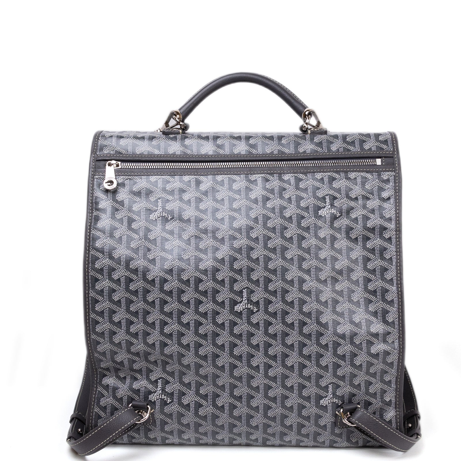 GOYARD SAINT LEGER BACKPACK GOYARDINE CANVAS GREY