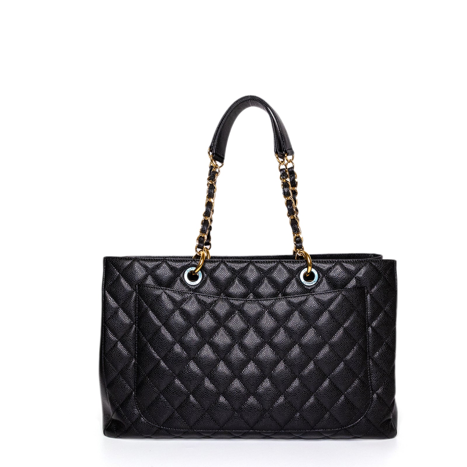 CHANEL CAVIAR GRAND SHOPPING TOTE BAG XL BLACK GHW
